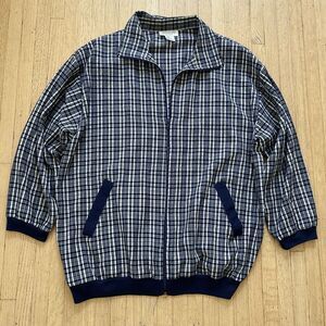Vintage Adolfo Sport Jacket Lightweight Plaid Women XL